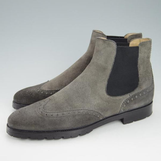 極上★チャーチ メンズUK6.5程度(レディース27cm)【貴重★ワックススエード仕様/EMMIE】サイドゴアブーツ/灰/Church's★g935