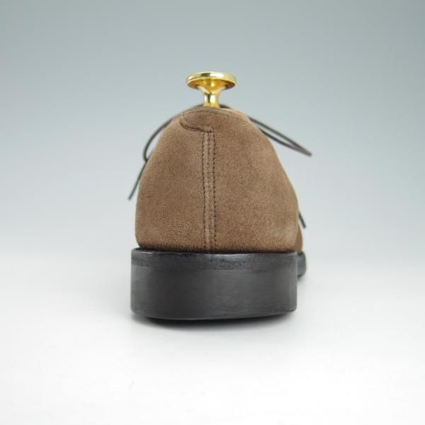 ★ジョンロブ 5.5E【貴重★2466ラスト/PARISロゴ時代の製品】ペリエ/PERRIER/プレーントゥ/Vフロント/スエード/濃茶/JOHN LOBB★g937