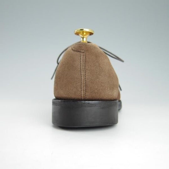 ★ジョンロブ 5.5E【貴重★2466ラスト/PARISロゴ時代の製品】ペリエ/PERRIER/プレーントゥ/Vフロント/スエード/濃茶/JOHN LOBB★g937