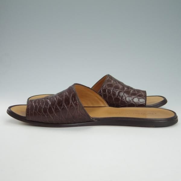美品★J.M.ウェストン 7.5D【定価15万円以上★アリゲーター仕様/サンダル】BROWN/茶/メンズ/Weston/ウエストン★g938