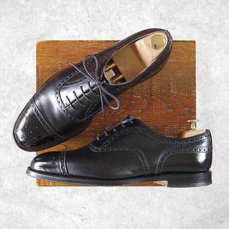 極上★チャーチ 70F/UK7【定価￥124,300-★ディプロマット/DIPLOMAT】173ラスト/セミブローグ/カーフ/黒/メンズ/Church's★g940