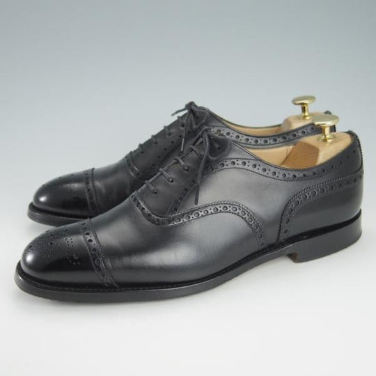 極上★チャーチ 70F/UK7【定価￥124,300-★ディプロマット/DIPLOMAT】173ラスト/セミブローグ/カーフ/黒/メンズ/Church's★g940