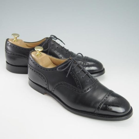 極上★チャーチ 70F/UK7【定価￥124,300-★ディプロマット/DIPLOMAT】173ラスト/セミブローグ/カーフ/黒/メンズ/Church's★g940