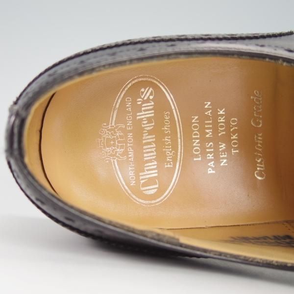 極上★チャーチ 70F/UK7【定価￥124,300-★ディプロマット/DIPLOMAT】173ラスト/セミブローグ/カーフ/黒/メンズ/Church's★g940