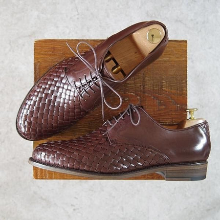 極美品★パラブーツ SIZE 8.5【定価￥74,800-★ビームス別注/MADRAS】プレーントゥ/イントレチャート/マロン/茶/TACASi/Paraboot★g944