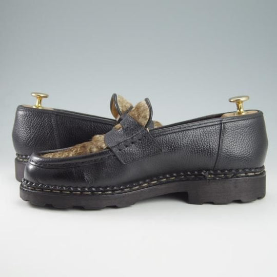 極美品★パラブーツ SIZE 6【モデル定価￥73,700-★ポニー/ランス/JOURNAL STANDARD別注】REIMS/コインローファー/黒/Paraboot★g945