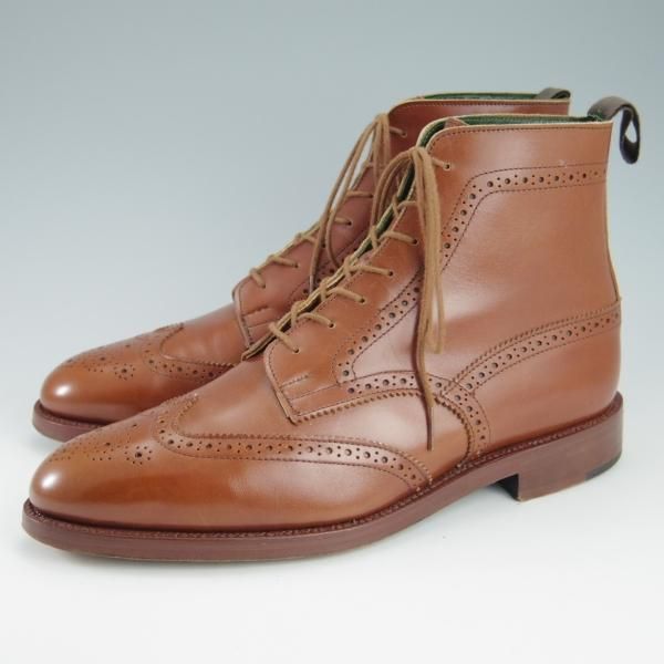 美品★トリッカーズ SIZE 8【定価￥82,080-★トレーディングポスト別注/M7655】マロンアンティーク/ブーツ/カーフ/茶/Tricker's★g946