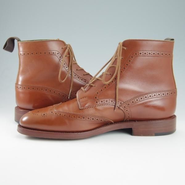 美品★トリッカーズ SIZE 8【定価￥82,080-★トレーディングポスト別注/M7655】マロンアンティーク/ブーツ/カーフ/茶/Tricker's★g946