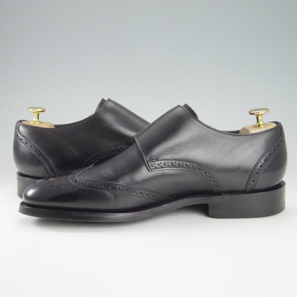 極美品★(英)BARKER/バーカー 8D【ダイナイトソール仕様★ダブルモンク/黒】カーフ/メンズ★g949