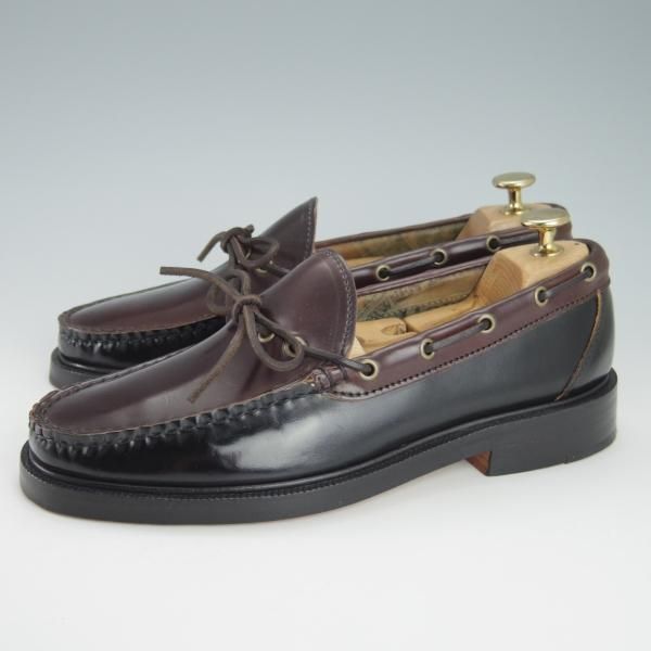 未使用★(米)YUKETEN/ユケテン 7.5C【定価￥118,800-★コードバン仕様/(米)ホーウィン社】705SP/モカシン/ローファー/黒×赤茶★g950