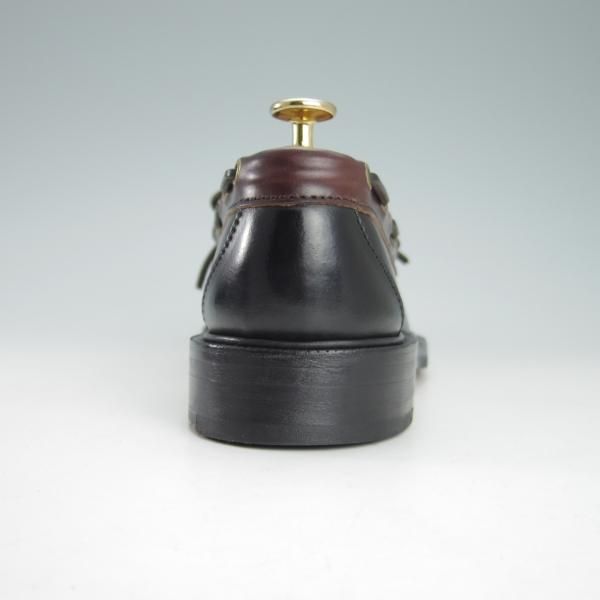 未使用★(米)YUKETEN/ユケテン 7.5C【定価￥118,800-★コードバン仕様/(米)ホーウィン社】705SP/モカシン/ローファー/黒×赤茶★g950