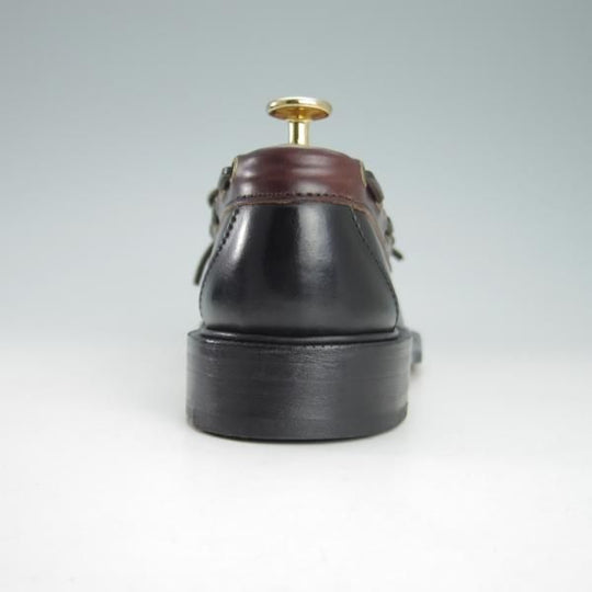 未使用★(米)YUKETEN/ユケテン 7.5C【定価￥118,800-★コードバン仕様/(米)ホーウィン社】705SP/モカシン/ローファー/黒×赤茶★g950