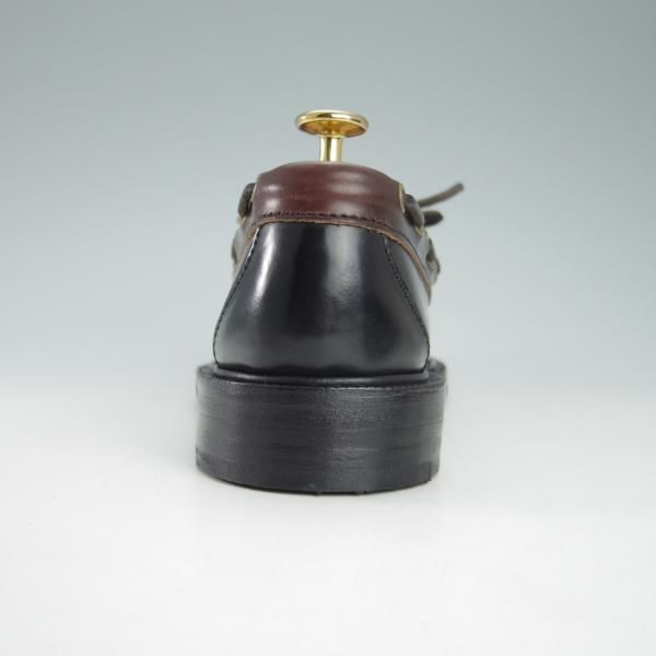 未使用★(米)YUKETEN/ユケテン 7.5C【定価￥118,800-★コードバン仕様/(米)ホーウィン社】705SP/モカシン/ローファー/黒×赤茶★g950