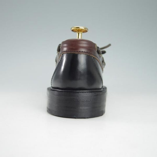 未使用★(米)YUKETEN/ユケテン 7.5C【定価￥118,800-★コードバン仕様/(米)ホーウィン社】705SP/モカシン/ローファー/黒×赤茶★g950