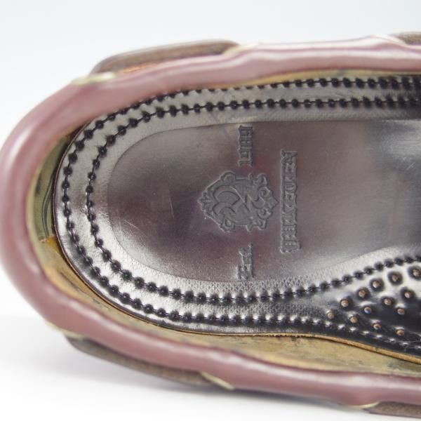 未使用★(米)YUKETEN/ユケテン 7.5C【定価￥118,800-★コードバン仕様/(米)ホーウィン社】705SP/モカシン/ローファー/黒×赤茶★g950