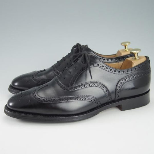 ★チャーチ 85F/UK8.5【貴重★73ラスト仕様のバーウッド/BRISBANE】ブリスベン/フルブローグ/カーフ/黒/メンズ/Church's★g953