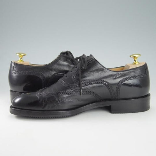 極上★(伊)タニノクリスチー SIZE 7【定価15万円以上★ブラインドブローグ/109711】カーフ/黒/メンズ/TANINO CRISCI★g954