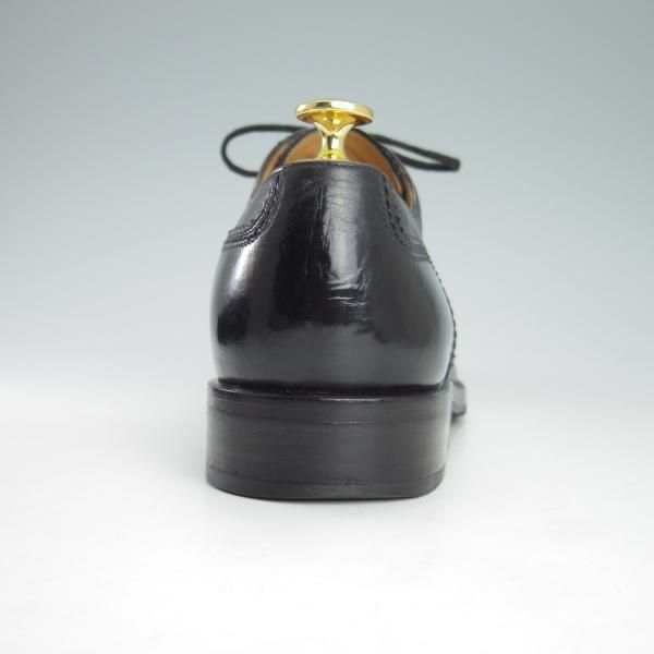 極上★(伊)タニノクリスチー SIZE 7【定価15万円以上★ブラインドブローグ/109711】カーフ/黒/メンズ/TANINO CRISCI★g954