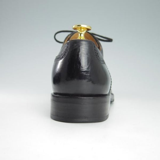 極上★(伊)タニノクリスチー SIZE 7【定価15万円以上★ブラインドブローグ/109711】カーフ/黒/メンズ/TANINO CRISCI★g954