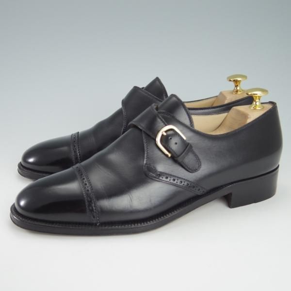 極上★タニノクリスチー SIZE 6.5【定価15万円以上★モンクストラップ/121390】カーフ/黒/メンズ/TANINO CRISCI★g955