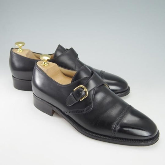 極上★タニノクリスチー SIZE 6.5【定価15万円以上★モンクストラップ/121390】カーフ/黒/メンズ/TANINO CRISCI★g955