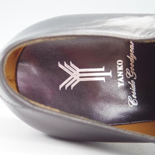 未使用★(スペイン製)YANKO/ヤンコ SIZE 9【グッドイヤーウェルテッド製法★ストレートチップ/114375】カーフ/黒/メンズ★g956