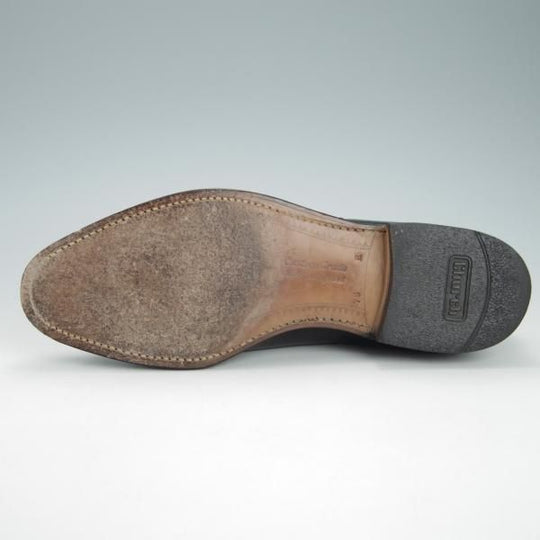 ★チャーチ 75E/UK7.5【貴重★ブックバインダーカーフ/84ラスト】LUDGATE/4都市ロゴ過渡期/パンチドキャップトゥ/黒/メンズ/Church's★g961