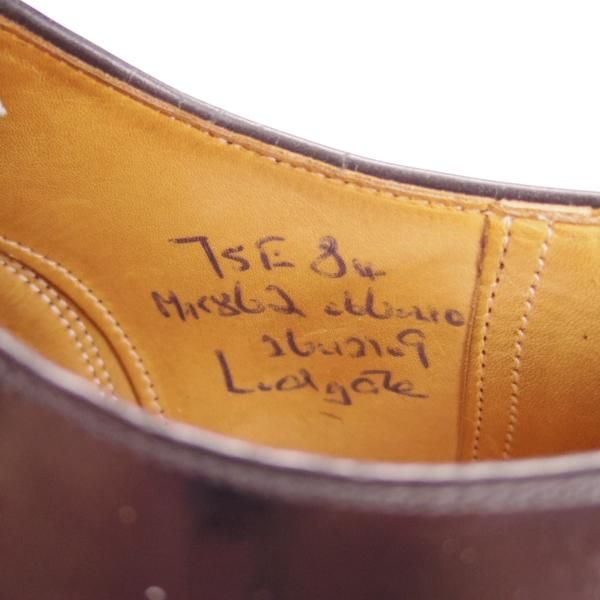 ★チャーチ 75E/UK7.5【貴重★ブックバインダーカーフ/84ラスト】LUDGATE/4都市ロゴ過渡期/パンチドキャップトゥ/黒/メンズ/Church's★g961