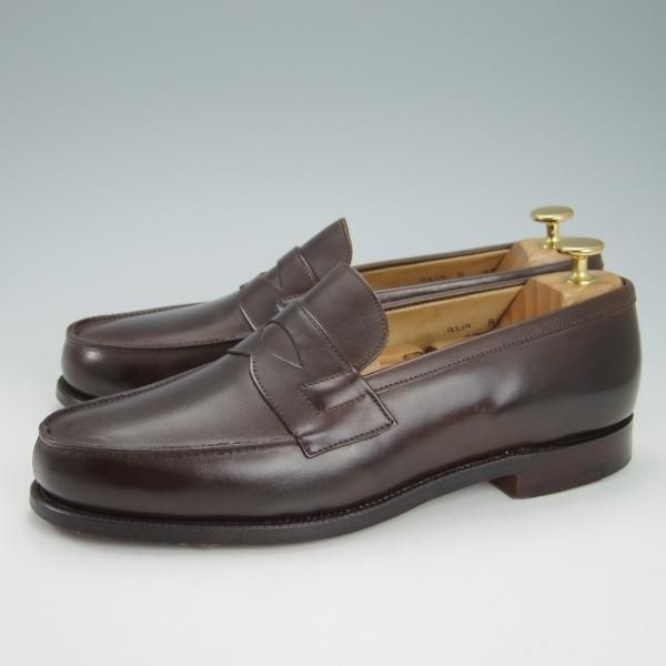 極美品★(英)アルフレッド・サージェント SIZE 8【貴重★(英)ダンヒル別注/dunhill】コインローファー/カーフ/濃茶/Alfred Sargent★g962