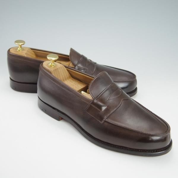 極美品★(英)アルフレッド・サージェント SIZE 8【貴重★(英)ダンヒル別注/dunhill】コインローファー/カーフ/濃茶/Alfred Sargent★g962