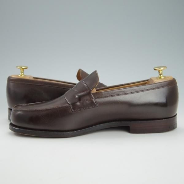 極美品★(英)アルフレッド・サージェント SIZE 8【貴重★(英)ダンヒル別注/dunhill】コインローファー/カーフ/濃茶/Alfred Sargent★g962