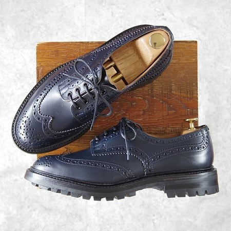 未使用★トリッカーズ SIZE 8【定価￥84,700-★バートン同系モデル/コマンドソール】KESWICK/M7292/カーフ/紺/短靴/Tricker's★g964