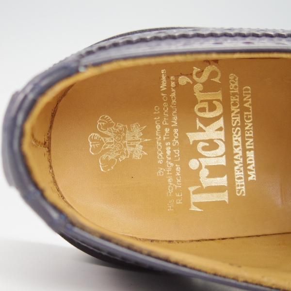 未使用★トリッカーズ SIZE 8【定価￥84,700-★バートン同系モデル/コマンドソール】KESWICK/M7292/カーフ/紺/短靴/Tricker's★g964