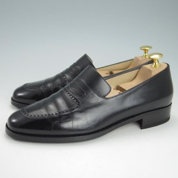 ★(伊)タニノクリスチー SIZE 6.5【定価15万円以上★コインローファー/108281】カーフ/黒/メンズ/TANINO CRISCI★g966
