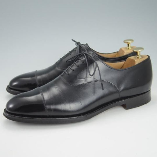 極上★(英)チーニー 8.5E【定価￥78,100-★アルフレッド/ALFRED】125ラスト/ストレートチップ/カーフ/黒/メンズ/CHEANEY★g967
