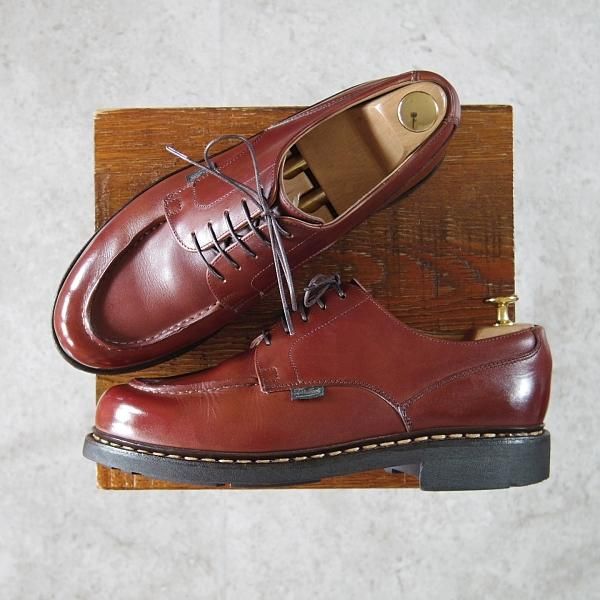 美品★パラブーツ SIZE 7【定価￥71,500-★シャンボード/CHAMBORD】マロン/MARRON/リスレザー/Uチップ/茶/TEXソール/Paraboot★g968