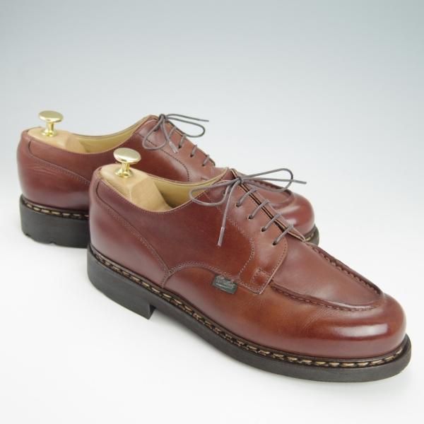 美品★パラブーツ SIZE 7【定価￥71,500-★シャンボード/CHAMBORD】マロン/MARRON/リスレザー/Uチップ/茶/TEXソール/Paraboot★g968