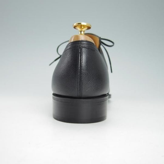 新品★(仏)Corthay/コルテ SIZE 7【定価20万円程度★Arca/アルカ】プレーントゥ/Vフロント/シボ革/黒/メンズ★g970