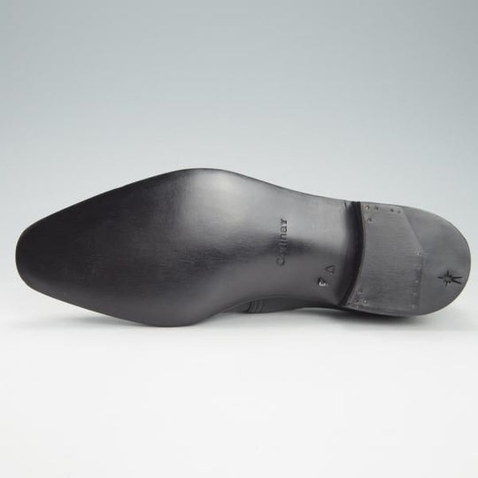 新品★(仏)Corthay/コルテ SIZE 7【定価20万円程度★Arca/アルカ】プレーントゥ/Vフロント/シボ革/黒/メンズ★g970