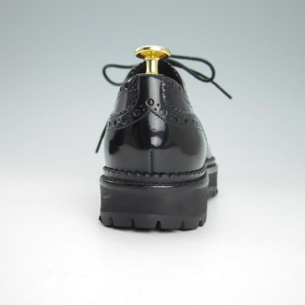 極美品★チャーチ(レディース) SIZE 37【定価￥74,800-★INDIGO/フルブローグ】ポリッシュドバインダーカーフ/黒/Church's★g971