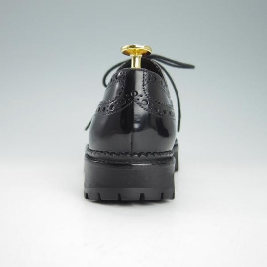 極美品★チャーチ(レディース) SIZE 37【定価￥74,800-★INDIGO/フルブローグ】ポリッシュドバインダーカーフ/黒/Church's★g971