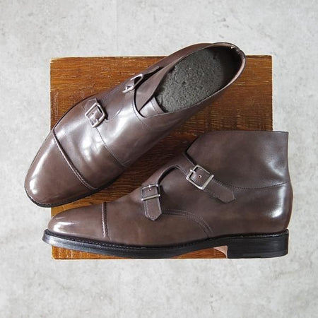 極美品★ジョンロブ 6EE【モデル定価￥277,200-★WILLIAM2(BOOT)/ウィリアム/ブーツ】ミュージアムカーフ/ダブルモンク/JOHN LOBB★g973