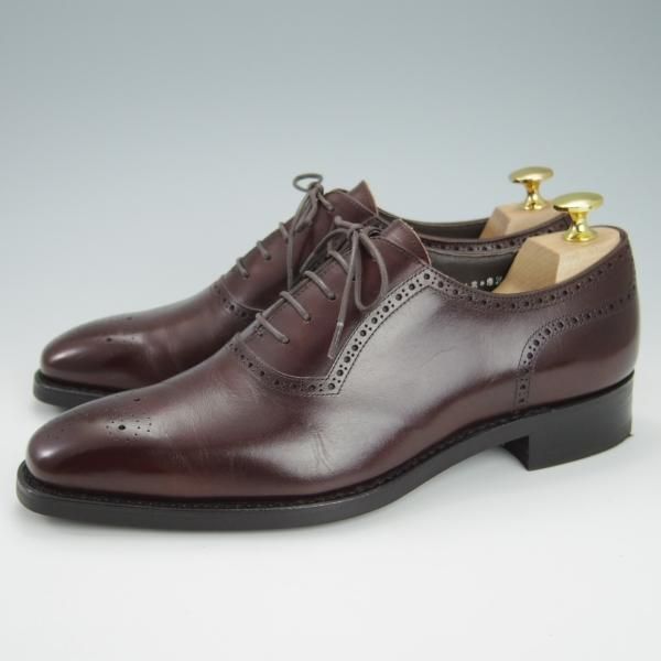 ほぼ試着程度★三陽山長 SIZE 7【定価￥74,900-★鋭之介/R309ラスト】カーフ/コーヒー/Coffee/濃赤茶/メンズ/SanyoYamacho★g975
