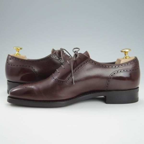 ほぼ試着程度★三陽山長 SIZE 7【定価￥74,900-★鋭之介/R309ラスト】カーフ/コーヒー/Coffee/濃赤茶/メンズ/SanyoYamacho★g975