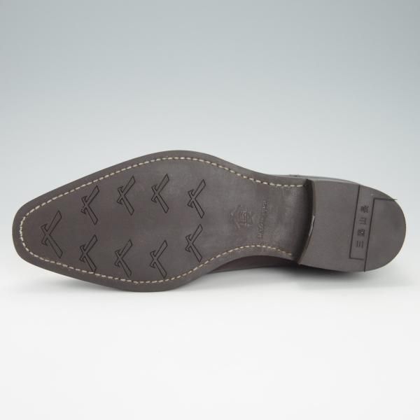 ほぼ試着程度★三陽山長 SIZE 7【定価￥74,900-★鋭之介/R309ラスト】カーフ/コーヒー/Coffee/濃赤茶/メンズ/SanyoYamacho★g975