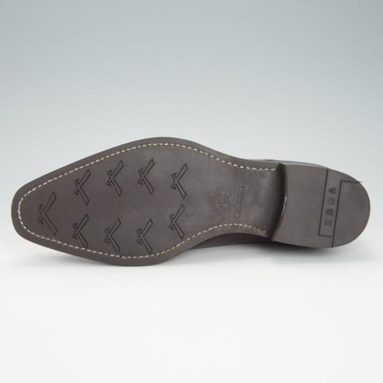 ほぼ試着程度★三陽山長 SIZE 7【定価￥74,900-★鋭之介/R309ラスト】カーフ/コーヒー/Coffee/濃赤茶/メンズ/SanyoYamacho★g975