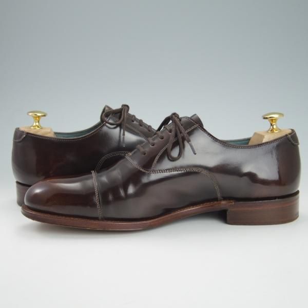 美品★(英)グレンソン 7F【貴重★ロンドンコレクション/Gresham/ブックバインダーレザー】濃茶/ストレートチップ/GRENSON★g976