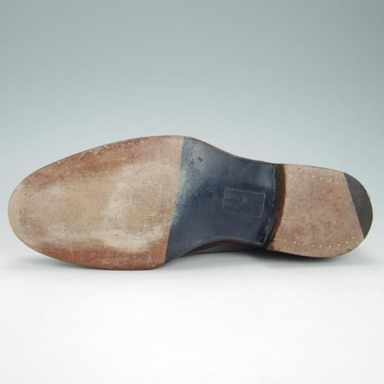 美品★(英)グレンソン 7F【貴重★ロンドンコレクション/Gresham/ブックバインダーレザー】濃茶/ストレートチップ/GRENSON★g976