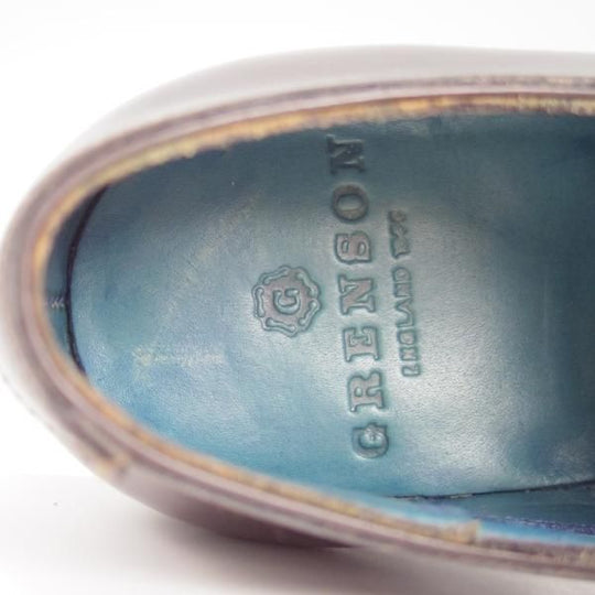 美品★(英)グレンソン 7F【貴重★ロンドンコレクション/Gresham/ブックバインダーレザー】濃茶/ストレートチップ/GRENSON★g976