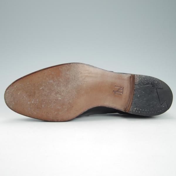 ほぼ試着程度★クロケット&ジョーンズ 7.5F【★(英)ニュー&リングウッド別注/New&Lingwood】パンチドキャップトゥ/黒/Crockett&Jones★g978